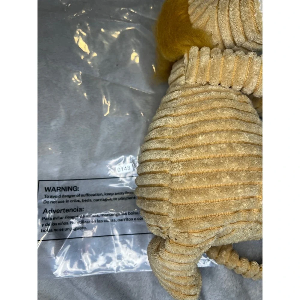 Jellycat Cordy Roy Lion Plush Stuffed Animal Ribbed Texture Yellow Medium 15in